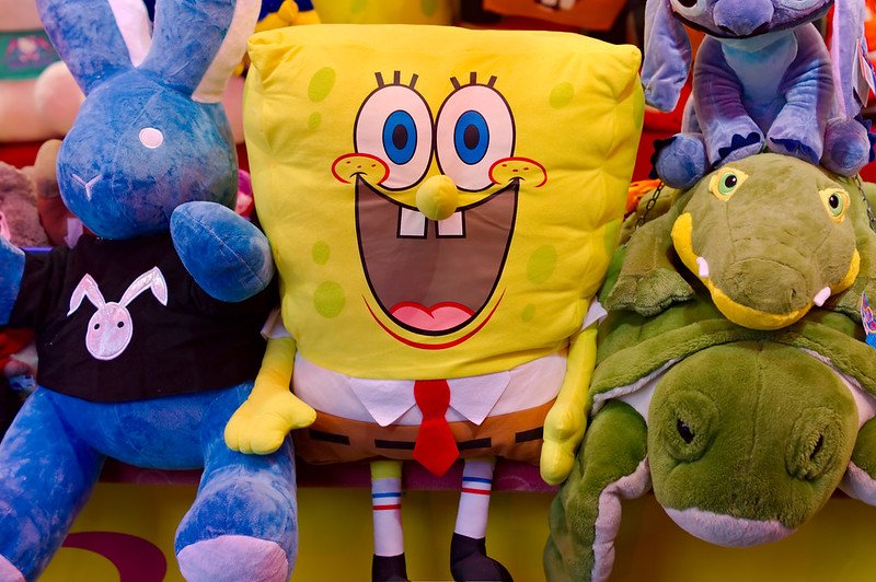 Peluches et art : peluche Bob l'Éponge