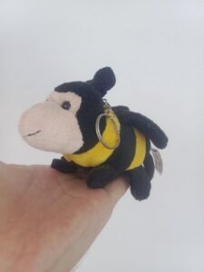 Peluche porte-clés : peluche abeille