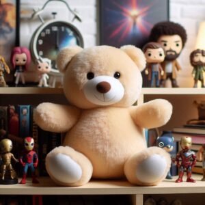 Peluche de soutien psychologique : jolie peluche d'ours sur une étagère