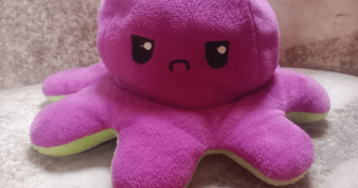 peluches de pieuvre réversible